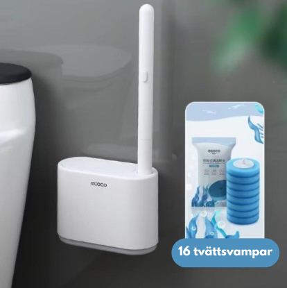 Engångsborste för toalett med färdig doserad rengöring