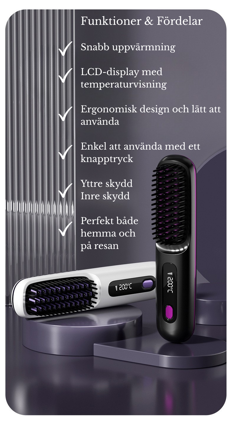 Stylist Pro – Trådlös 2-i-1 Stylingborste
