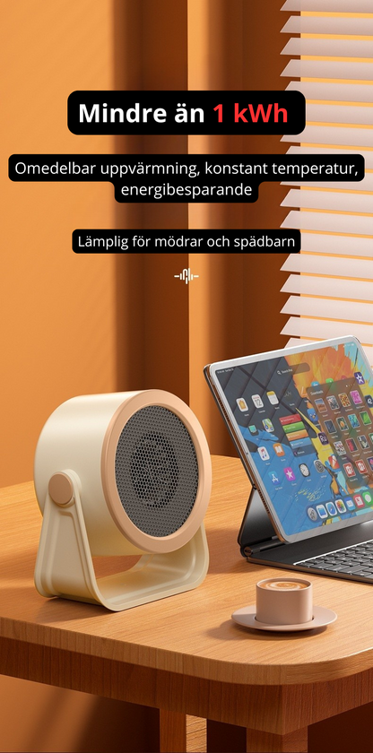 Energisnål värmefläkt – kompakt, säker & effektiv