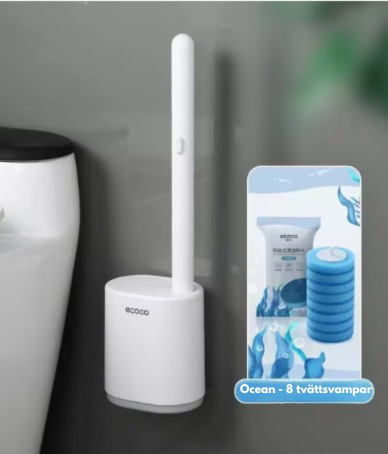 Engångsborste för toalett med färdig doserad rengöring