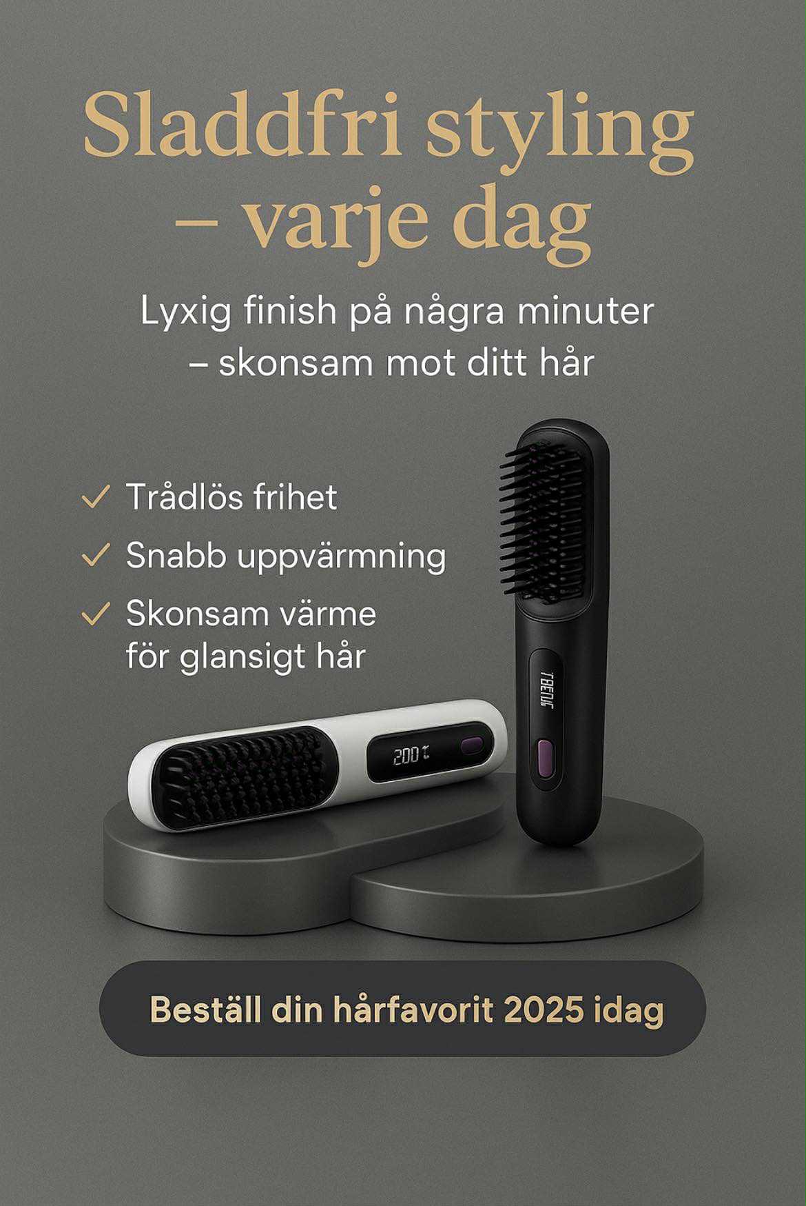 Stylist Pro – Trådlös 2-i-1 Stylingborste